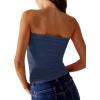 imageSAMPEEL Tube Tops for Women Summer Outfits Trendy 2024Grey Blue