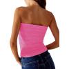 imageSAMPEEL Tube Tops for Women Summer Outfits Trendy 2024Hot Pink
