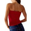 imageSAMPEEL Tube Tops for Women Summer Outfits Trendy 2024Red