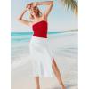imageSAMPEEL Tube Tops for Women Summer Outfits Trendy 2024Red
