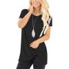 imageSAMPEEL Womens Casual Shirts Twist Knot Tunics Tops001 Black