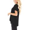 imageSAMPEEL Womens Casual Shirts Twist Knot Tunics Tops001 Black