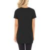 imageSAMPEEL Womens Casual Shirts Twist Knot Tunics Tops001 Black