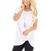 imageSAMPEEL Womens Casual Shirts Twist Knot Tunics Tops002 White