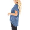 imageSAMPEEL Womens Casual Shirts Twist Knot Tunics Tops004 Lightblue