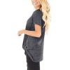 imageSAMPEEL Womens Casual Shirts Twist Knot Tunics Tops008 Darkgrey