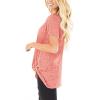 imageSAMPEEL Womens Casual Shirts Twist Knot Tunics Tops009 Coral