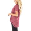 imageSAMPEEL Womens Casual Shirts Twist Knot Tunics Tops010 Maroon