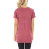 imageSAMPEEL Womens Casual Shirts Twist Knot Tunics Tops010 Maroon