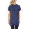 imageSAMPEEL Womens Casual Shirts Twist Knot Tunics Tops011 Navyblue