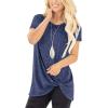 imageSAMPEEL Womens Casual Shirts Twist Knot Tunics Tops011 Navyblue