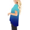 imageSAMPEEL Womens Casual Shirts Twist Knot Tunics Tops020 Ombre Blue