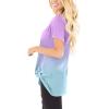 imageSAMPEEL Womens Casual Shirts Twist Knot Tunics Tops021 Ombre Pink