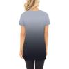 imageSAMPEEL Womens Casual Shirts Twist Knot Tunics Tops022 Ombre Grey