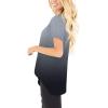 imageSAMPEEL Womens Casual Shirts Twist Knot Tunics Tops022 Ombre Grey