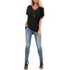 imageSAMPEEL Womens Summer Dolman Sleeve V Neck Casual Tops TshirtsBlack