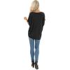 imageSAMPEEL Womens Summer Dolman Sleeve V Neck Casual Tops TshirtsBlack