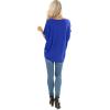imageSAMPEEL Womens Summer Dolman Sleeve V Neck Casual Tops TshirtsBlue