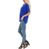 imageSAMPEEL Womens Summer Dolman Sleeve V Neck Casual Tops TshirtsBlue