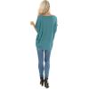 imageSAMPEEL Womens Summer Dolman Sleeve V Neck Casual Tops TshirtsBluegreen