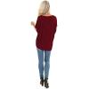 imageSAMPEEL Womens Summer Dolman Sleeve V Neck Casual Tops TshirtsBurgundy