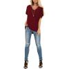 imageSAMPEEL Womens Summer Dolman Sleeve V Neck Casual Tops TshirtsBurgundy