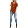imageSAMPEEL Womens Summer Dolman Sleeve V Neck Casual Tops TshirtsCaramel
