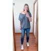 imageSAMPEEL Womens Summer Dolman Sleeve V Neck Casual Tops TshirtsDark Grey