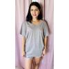 imageSAMPEEL Womens Summer Dolman Sleeve V Neck Casual Tops TshirtsGrey