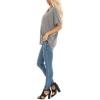 imageSAMPEEL Womens Summer Dolman Sleeve V Neck Casual Tops TshirtsGrey