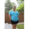 imageSAMPEEL Womens Summer Dolman Sleeve V Neck Casual Tops TshirtsLake Blue
