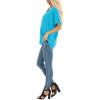 imageSAMPEEL Womens Summer Dolman Sleeve V Neck Casual Tops TshirtsLake Blue