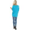 imageSAMPEEL Womens Summer Dolman Sleeve V Neck Casual Tops TshirtsLake Blue