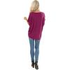 imageSAMPEEL Womens Summer Dolman Sleeve V Neck Casual Tops TshirtsMaroon