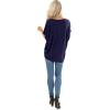 imageSAMPEEL Womens Summer Dolman Sleeve V Neck Casual Tops TshirtsNavy Blue
