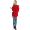 imageSAMPEEL Womens Summer Dolman Sleeve V Neck Casual Tops TshirtsRed