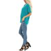 imageSAMPEEL Womens Summer Dolman Sleeve V Neck Casual Tops TshirtsTurquoise