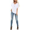 imageSAMPEEL Womens Summer Dolman Sleeve V Neck Casual Tops TshirtsWhite
