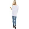 imageSAMPEEL Womens Summer Dolman Sleeve V Neck Casual Tops TshirtsWhite