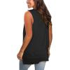 imageSAMPEEL Womens Summer Tank Tops Basic Tanks V Neck Sleeveless T Shirts Side Split101tank Black