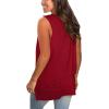 imageSAMPEEL Womens Summer Tank Tops Basic Tanks V Neck Sleeveless T Shirts Side Split102tank Burgundy