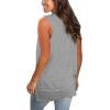 imageSAMPEEL Womens Summer Tank Tops Basic Tanks V Neck Sleeveless T Shirts Side Split104tank Grey