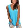 imageSAMPEEL Womens Summer Tank Tops Basic Tanks V Neck Sleeveless T Shirts Side Split105tank Lake Blue