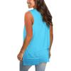 imageSAMPEEL Womens Summer Tank Tops Basic Tanks V Neck Sleeveless T Shirts Side Split105tank Lake Blue