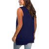 imageSAMPEEL Womens Summer Tank Tops Basic Tanks V Neck Sleeveless T Shirts Side Split107navy