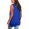 imageSAMPEEL Womens Summer Tank Tops Basic Tanks V Neck Sleeveless T Shirts Side Split112blue