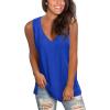 imageSAMPEEL Womens Summer Tank Tops Basic Tanks V Neck Sleeveless T Shirts Side Split112blue
