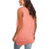 imageSAMPEEL Womens Summer Tank Tops Basic Tanks V Neck Sleeveless T Shirts Side Split117coral