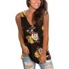 imageSAMPEEL Womens Summer Tank Tops Basic Tanks V Neck Sleeveless T Shirts Side Split121tank Black Print