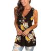 imageSAMPEEL Womens Summer Tank Tops Basic Tanks V Neck Sleeveless T Shirts Side Split121tank Black Print
